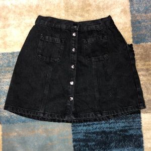 Urban Outfitter Black Button-Up Skirt
